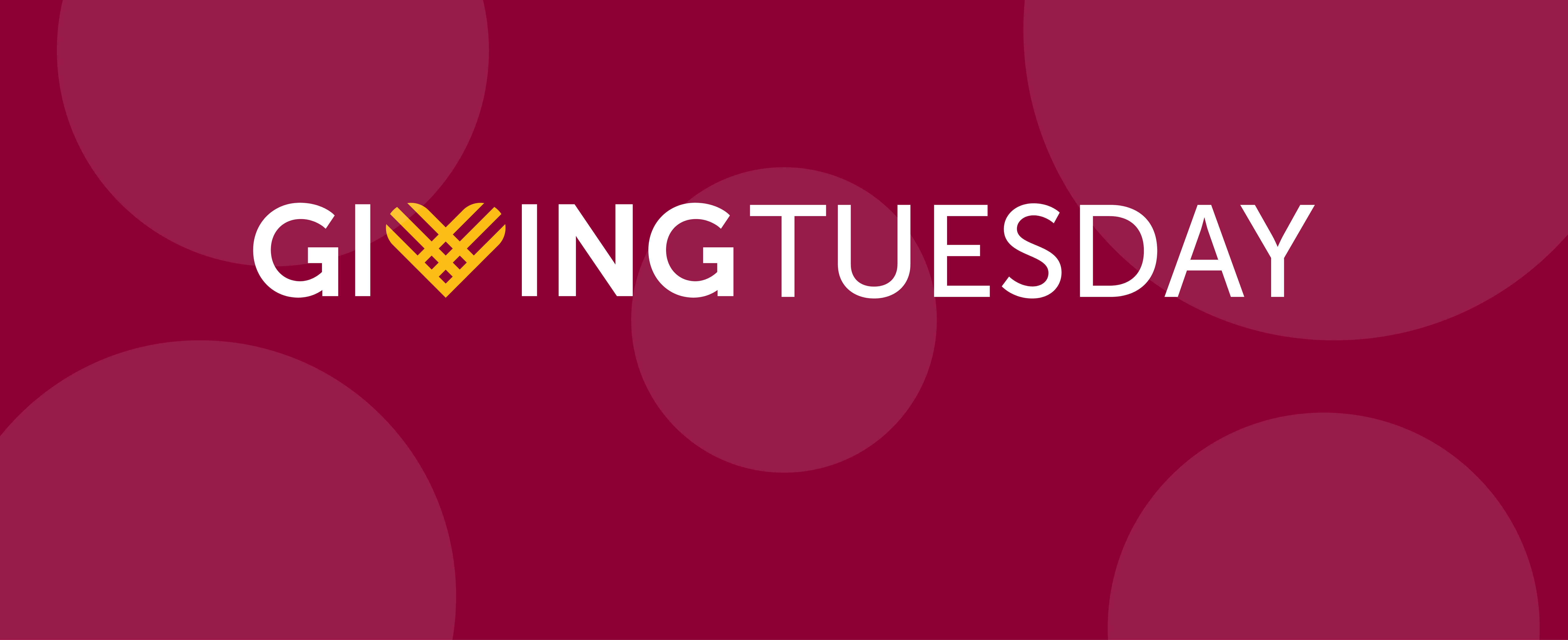 Giving Tuesday logo on maroon background